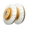 DBA DBA2806X Pair Street Series X Gold Cross-Drilled Brake Disc Rotor 312mm