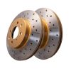 DBA DBA474X Pair Street Series X Gold Cross-Drilled Brake Disc Rotor 262mm