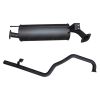 Manta Exhaust Extractors Back fits Landcruiser FZJ105 Single Muffler