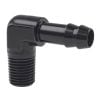 Raceworks Male NPT 1/4in to 3/8in AN-6 Barb 90deg RWF-423-04-06BK