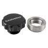 Raceworks Weld on Steel Diff Filler with Black Aluminium Male Cap 1in RWF-461-S-ABK