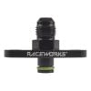 Raceworks Fuel Rail Adapter AN-6 fits Mitsubishi Evo X/Subaru & Toyota RWF-680-01BK