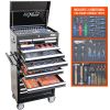 SP Tools Custom Series Tool Kit 370pc Metric/SAE Black/Chrome Bonus EVA Storage Trays SP50110X