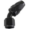 Aeroflow 200 Series PTFE 45 Hose-End -6AN Black AF202-06DBLK