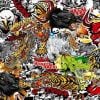 Autotecnica A0014SM Sticker Bomb Wolf Vinyl 120cm x 50cm