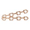 Aeroflow Rectangle Port Copper Embossed Exhaust Gaskets fits Small Block Ford Windsor AF1854-1404
