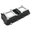 Aeroflow Top Plate with Dual Carburettor Flange For Modular Intake Manifolds Black Finish Suit 4150 Square Bore Carbs AF6285-0000