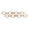 Aeroflow Round Port Copper Embossed Exhaust Gaskets fits GM LS Pair 1.750