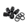 Aeroflow Wheel Nut Set Open End Shank M12x1.25 Black 5-Pack AF3015-6000