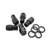 Aeroflow Wheel Nut Set Shank M12x1.5 Black 5-Pack AF3026-7000