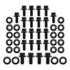 Aeroflow Small Block Ford Windsor & Ford Cleveland Oil Pan Bolt Kit Black Finish 12-Point Head and 8740 Grade Material AF37-2360