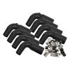 Aeroflow Xpro Silicone 90 GM LS Coil Boots & Terminals Black 8pk AF4030-3303-8