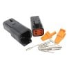 Aeroflow WeatherTight DTM 4 Pin Connector Black Connector fits 20AWG Wire AF49-9104