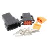Aeroflow WeatherTight DTM 8 Pin Connector Black Connector fits 20AWG Wire AF49-9108