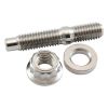 Aeroflow M8 x 1.25mm Titanium Stud Locking Nut and Washer Kit Sold as One Stud One Flat Washer and One 12-Point Locking Nut AF55-2010