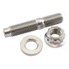 Aeroflow M10 x 1.25mm Titanium Stud Locking Nut and Washer Kit Sold as One Stud One Flat Washer and One 12-Point Locking Nut AF55-2013