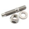 Aeroflow M8 x 1.25mm Titanium Stud Locking Nut and Washer Kit Sold as One Stud One Flat Washer and One 6 Point Hex Locking Nut AF55-2015