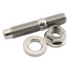 Aeroflow M10 x 1.25mm Titanium Stud Locking Nut and Washer Kit Sold as One Stud One Flat Washer and One 6 Point Hex Locking Nut AF55-2016