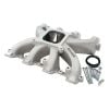 Aeroflow GM LS Cathedral Port Carburetor Street Single Plane Non-EFI Intake Manifold Natural Cast Finish 4 Barrell 4150 Square Bore Carburetor Pad AF6040-5000