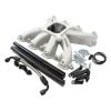Aeroflow GM LS Rectangle Port Carburetor Street Single Plane EFI Intake Manifold Natural Cast Finish 4 Barrell 4150 Square Bore Carburetor Pad AF6050-6000