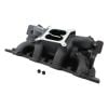 Aeroflow Ford 351 Cleveland Air Gap Dual Plane Intake Manifold Black Finish 1500 6500 RPM Square Bore Carburetor Pad Non-EGR fits both 2V and 4V AF6210-2002