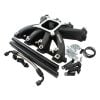 Aeroflow GM LS Cathedral Port Carburetor Street Single Plane EFI Intake Manifold Black Finish 4 Barrell 4150 Square Bore Carburetor Pad AF6250-5000