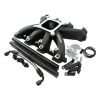 Aeroflow GM LS Rectangle Port Carburetor Street Single Plane EFI Intake Manifold Black Finish 4 Barrell 4150 Square Bore Carburetor Pad AF6250-6000