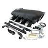 Aeroflow GM LS Rectangle Port Low Rise EFI Modular Intake Manifold Black Finish fits 102mm/105mm Throttle Body & 14mm Short Injectors AF6263-6000