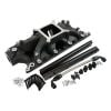 Aeroflow SB Ford 289-302 Windsor EFI Air Gap Single Plane Intake Manifold Black Finish 2500 7500 RPM Square Bore Carburetor Pad Non-EGR AF6290-2000