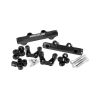 Aeroflow AF64-2258BLK Top Feed Conversion Billet EFI Fuel Rail Black suit 14mm 3/4in Length Fuel Injectors fits Subaru EJ20