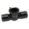 Aeroflow Billet Aluminium Inline Radiator Hose Filler- Black Finish fits 38mm Radiator Cap and 1-1/4