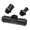 Aeroflow Ford Falcon BA BF FG Billet Heater Hose T-Piece Black Finish AF64-4041BLK