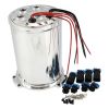 Aeroflow Triple EFI Fuel Pump Round Surge Tank Polished 5 Liter 1.25 Gal -10 ORB Outlet with -8 ORB Returns AF77-4056