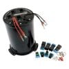 Aeroflow Triple EFI Pump Compact Surge Tank Black 7 Liter 1.85 Gal -10 ORB Outlet with -8 ORB Return AF77-4056BLK