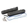 Aeroflow GM LS Retro Finned Valve Cover Set Black Finish fits GM LS Series Engines No Coil Mounts AF77-5022BLK