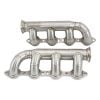 Aeroflow GM LS Twin Turbo Stainless Steel Turbo Manifolds Forward Facing 2.5