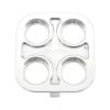Aeroflow AF88-2022 Universal Modular 4-Port Square Billet Bulkhead Plate Polished