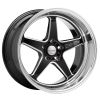 Lenso D-1SF 18x8.5 5x114.3 +35 Offset Gloss Black Milled Mirror Lip Street Wheel