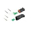 Deutsch DT Connector Kit 2-Pin Black CAT Spec DT2-1-CAT