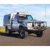 Oxley 4x4 Lopped Bull Bar fits Toyota Landcruiser LC70 Single Cab Matte Black FT23LC70V1