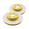 DBA DBA642X Pair Street Series X Gold Cross-Drilled Brake Disc Rotor 260mm