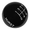 Hurst 6-Speed Black Manual Shift Knob with 3/8