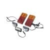 Hulk 4x4 HU9647 Trailer Lamp Kit including 8M Lead License Plate Lamp Marker Lamps 7 Pin Flat Plug