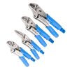 Kincrome 4 Piece S/Gr C/Jaw Long Nose Locking Plier Set K40081