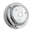 Mr Gasket 4977 Chrome Crank Pulley-Dbl Grv Chev Sb -Long Water Pump