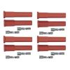 MSD Pro Racing Boots Hi Temp Silicone Orange Straight Spark Plug Boots with Terminals 8 per Card MSD8854