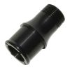 Meziere Inlet fitting for 100 Series electric Water Pumps Black Finish 1 1/4