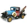 Nostalgic Art Automobelia Metal Collectable Old Ford Tow Truck Ornament Blue and Red 30456