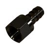 Derale Performance Straight Hose Fitting -6AN Female Swivel Thread x 3/8 Barb Hose Tail End 98200