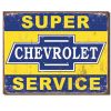 Nostalgia Signs Super Chevrolet Service Weathered Metal Sign 41cm x 32cm MSI1355